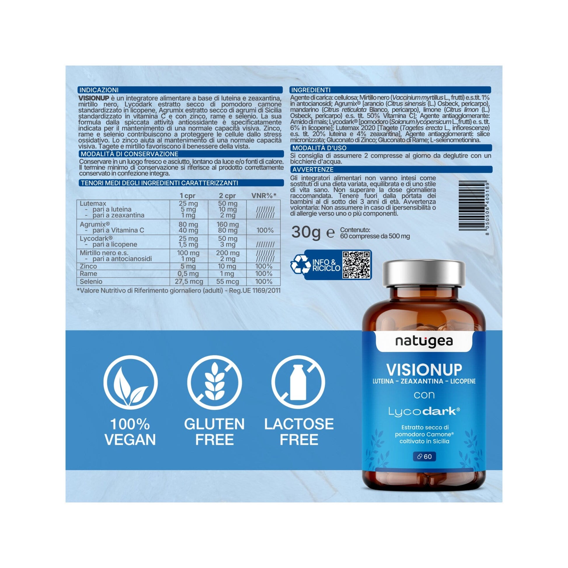 Natugea VisionUp Luteina e Zeaxantina 60 Compresse-7