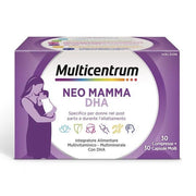 Multicentrum Neo Mamma DHA Suplemento Multivitamínico Vitamina BC D3 Ácido Fólico 30 Comprimidos+30 Comprimidos-1