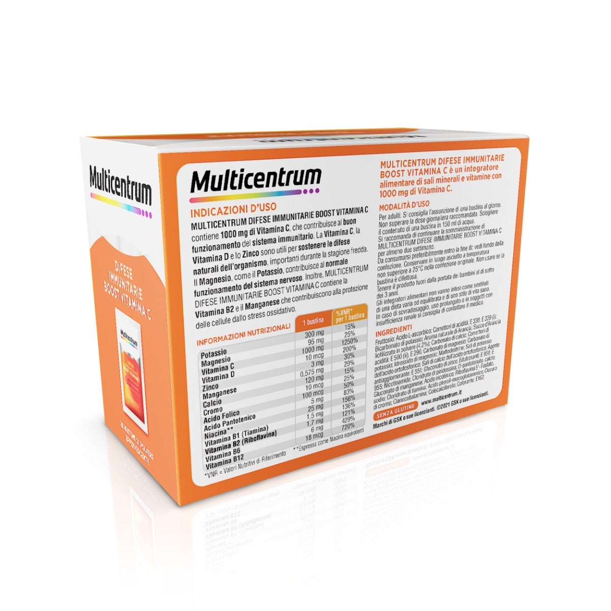 Multicentrum Defensas Inmunológicas Boost Vitamina C Complemento Alimenticio Sales Minerales Vitaminas 14 sobres