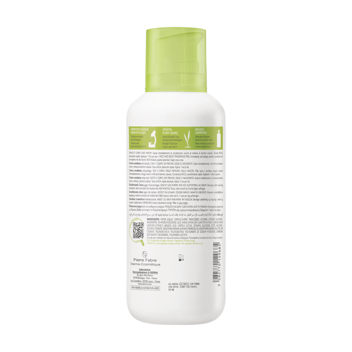 A-Derma Exomega Control Crema Emoliente Anti-Picor 400 ml