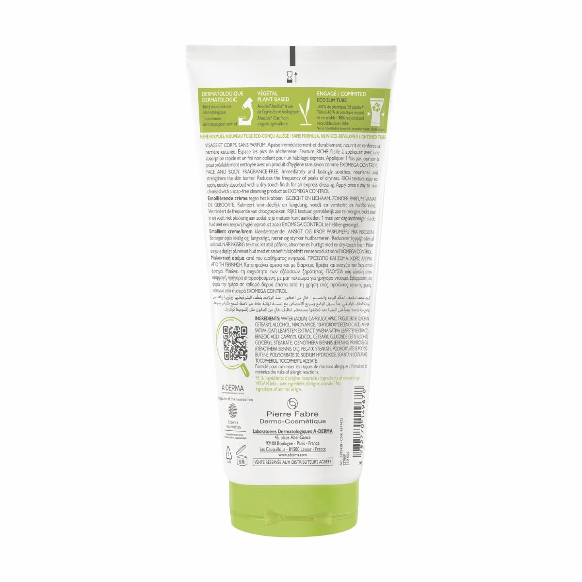A-Derma Exomega Control Crema Emoliente Anti-Picor 200 ml