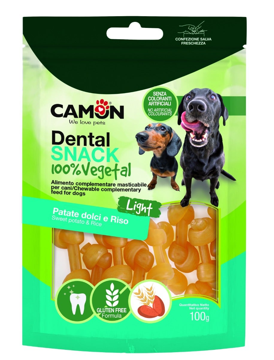 Camon Snack hueso anudado de boniato y arroz para perros 100 g