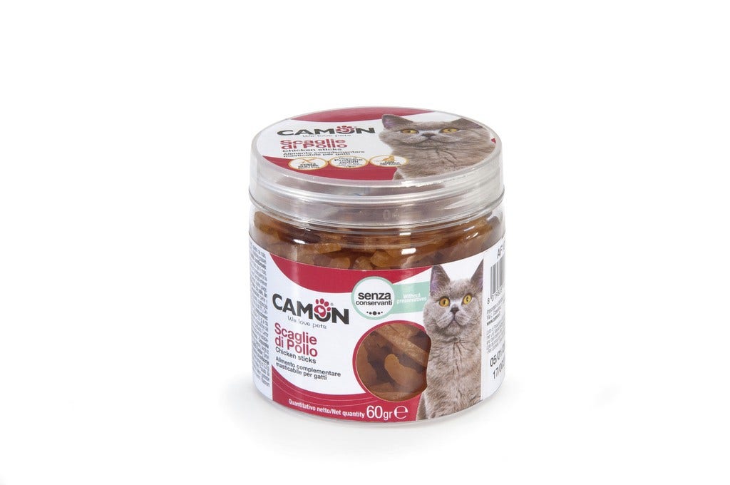 Camon Copos de Pollo para Gatos Tarro 60g-2