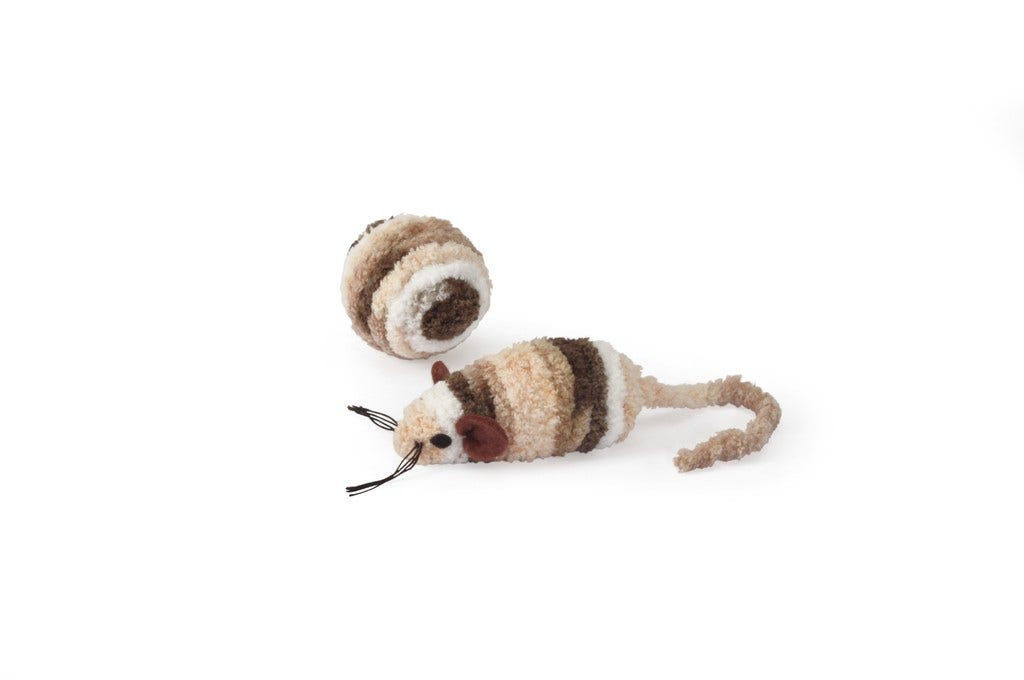 Camon Pelota Y Raton De Tela Para Gatos-2