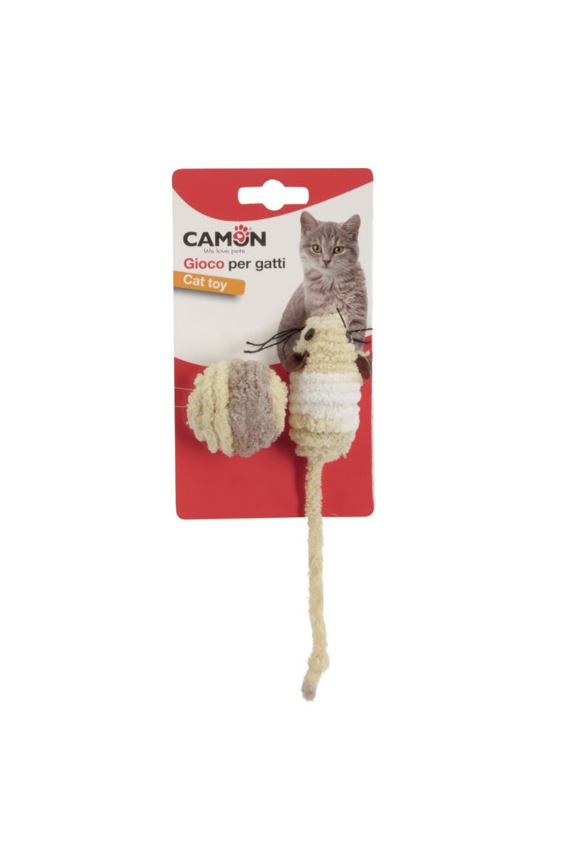 Camon Pelota Y Raton De Tela Para Gatos-1