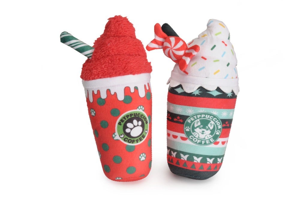 Camon Bicchierone Natalizio in Peluche Per Cani Con Squeaker