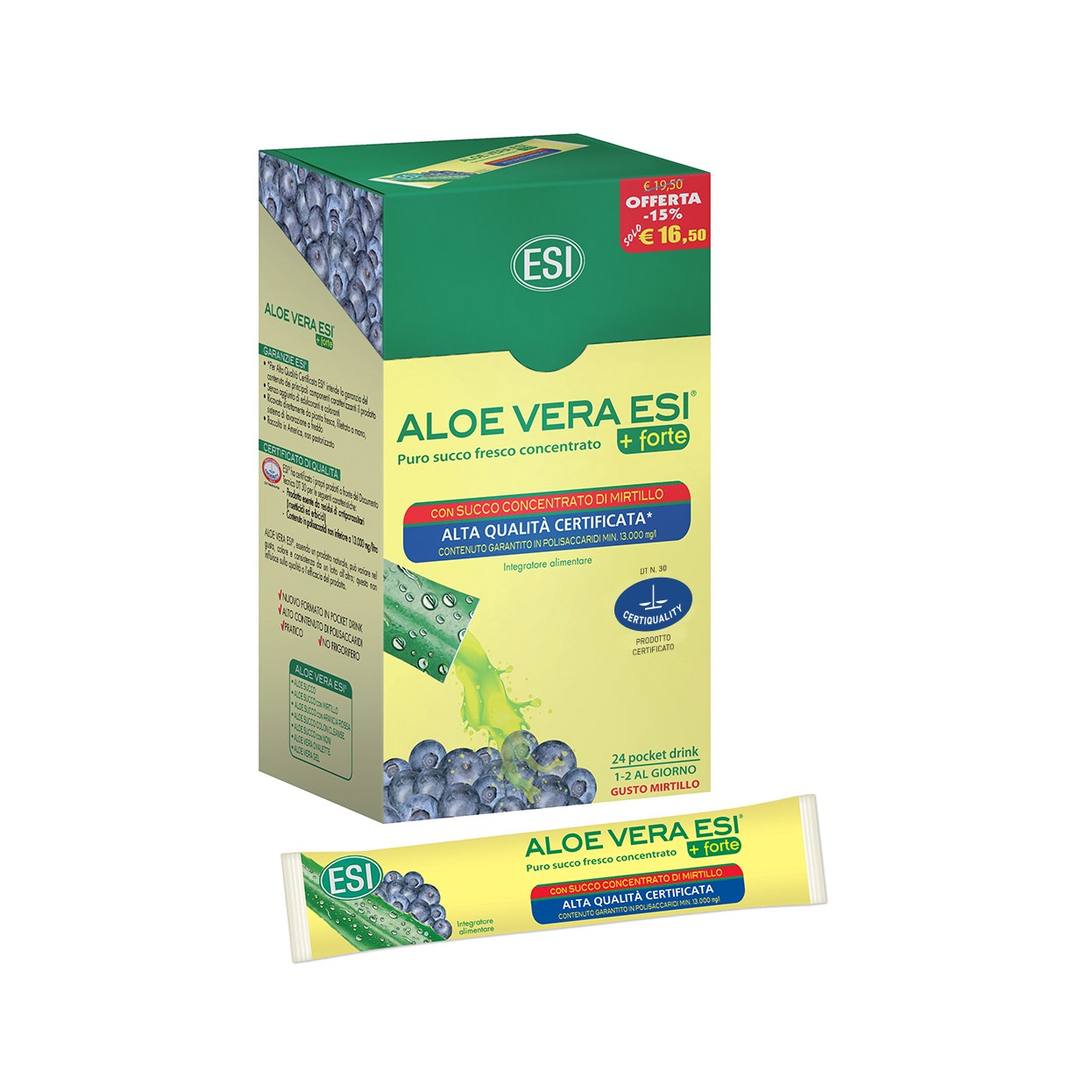 Jugo de Aloe Vera + Fuerte con Arándano 24 Pocket Drink-2