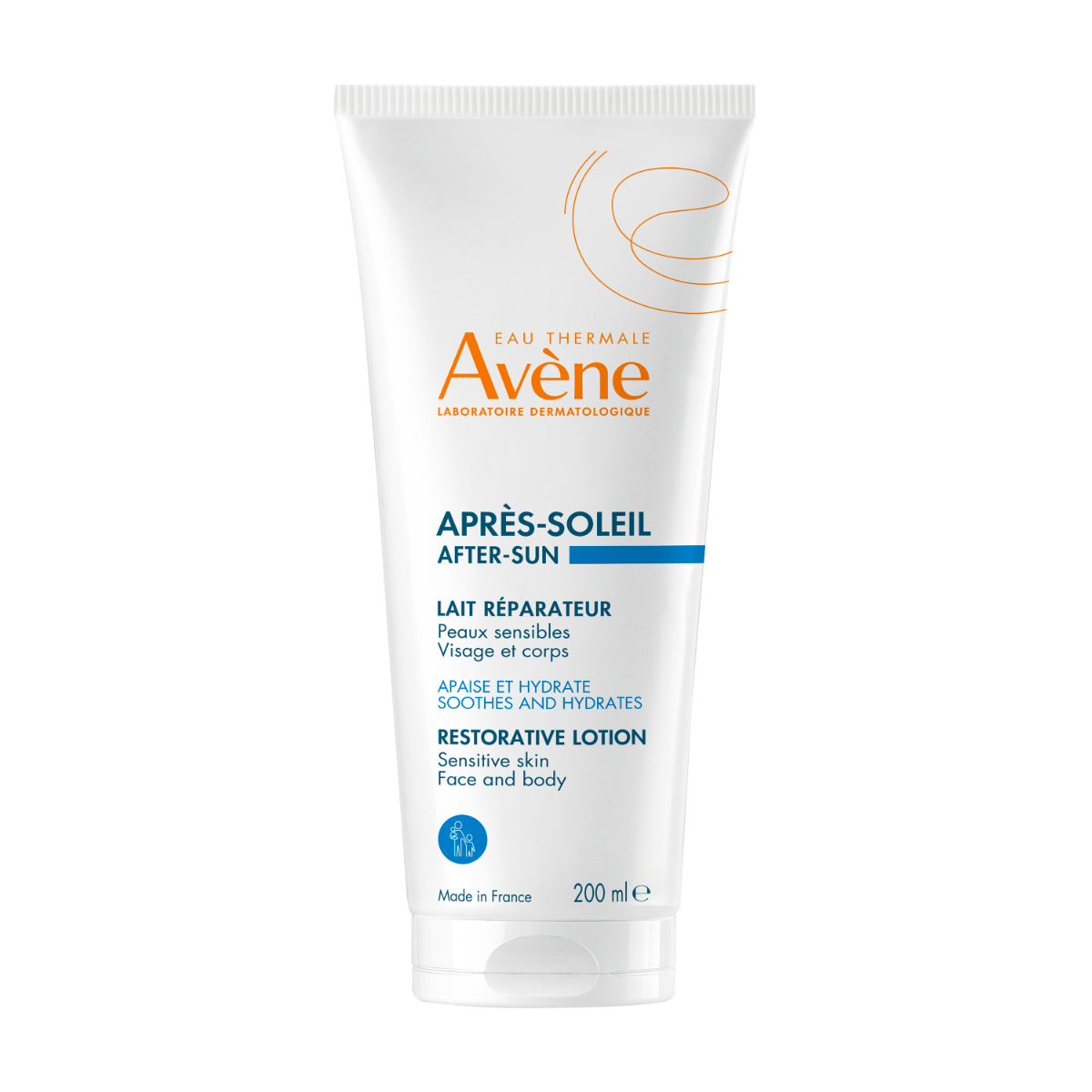 Eau Thermale Avene, leche regeneradora para después del sol, 200 ml, cuidado de la piel