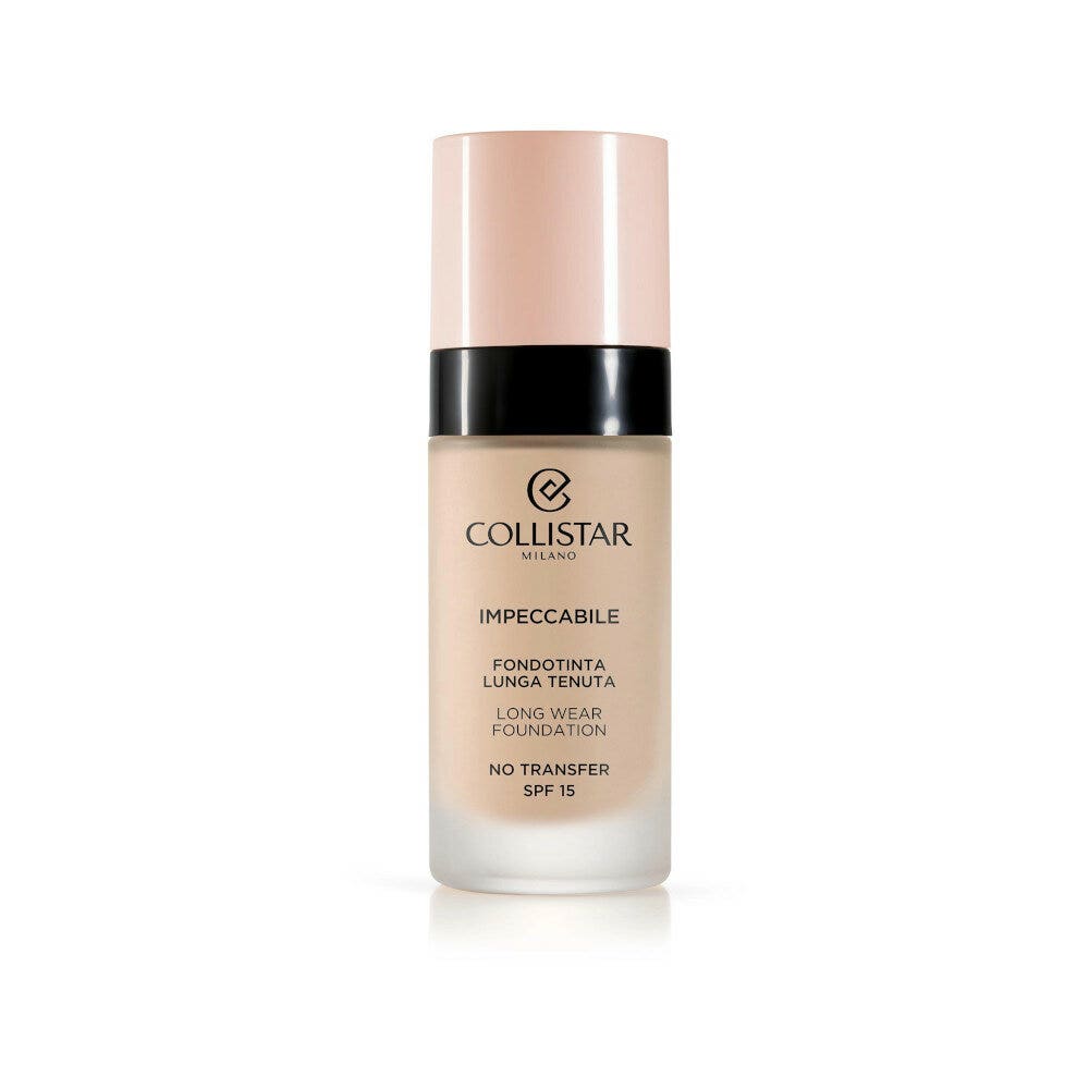 Collistar Impeccabile Base de maquillaje de larga duración SPF15 N.º 1R Marfil rosado 30 ml