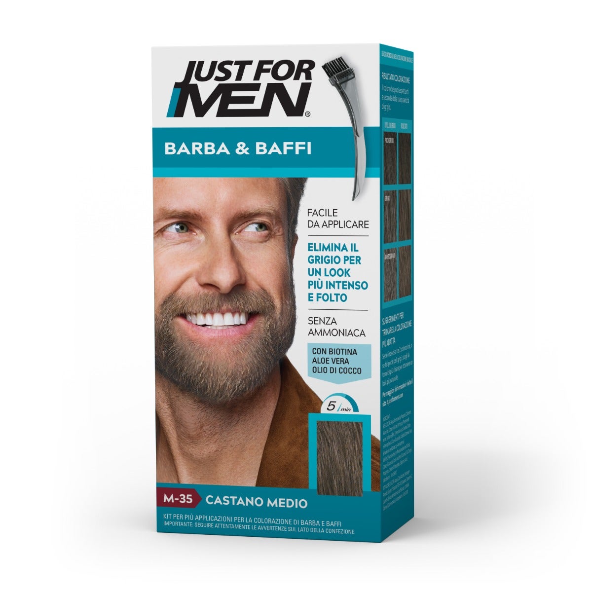 Just For Men Barba y Bigote M35 Castaño Medio 51g-5