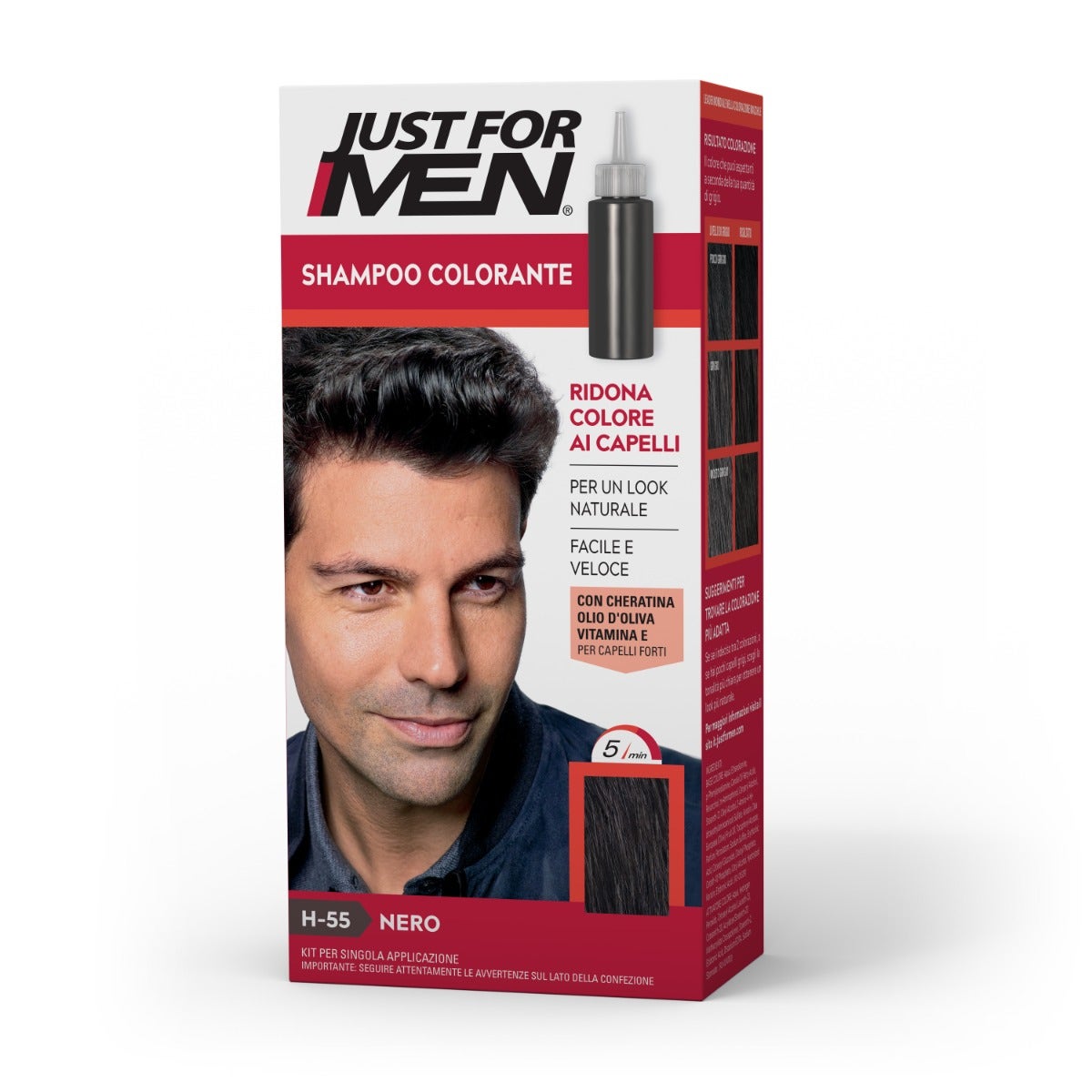 Just For Men Champú Color Negro 30ml-8