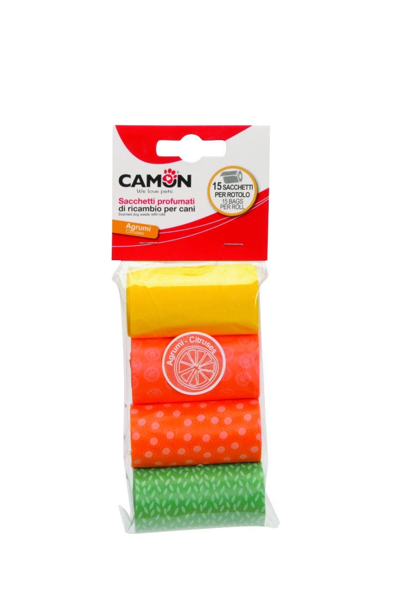 Camon Bolsitas higiénicas de colores con aroma a cítricos 4 x 15 unidades
