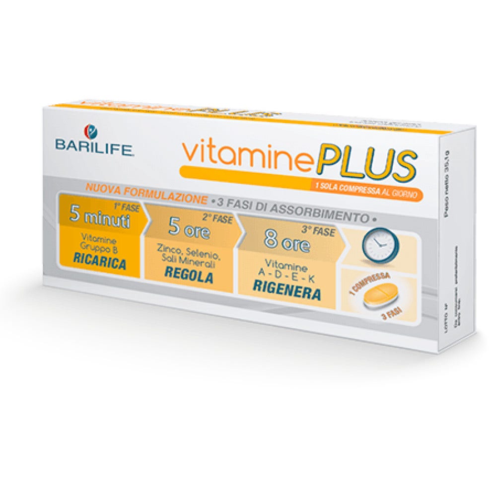 Barilife Vitamine Plus 30 Compresse Trifase - Integratore Completo