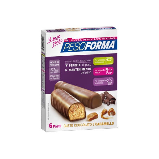 Pesoforma Barritas Chocolate Caramelo 12 Piezas-2