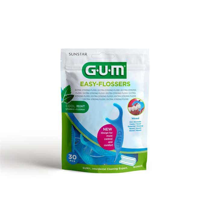Gum Easy Flossers en forma de horquilla, 30 unidades