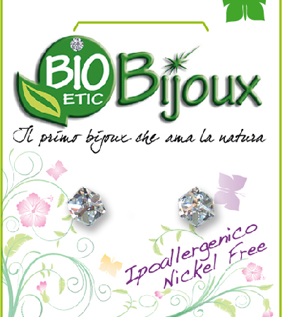 Pendiente de cubo de cristal de 4 mm de Bioetic Bijoux-1