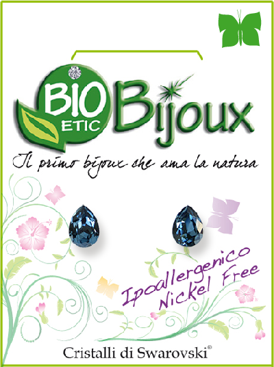 Pendiente colgante Bio Bijoux 6X4mm azul vaquero-1