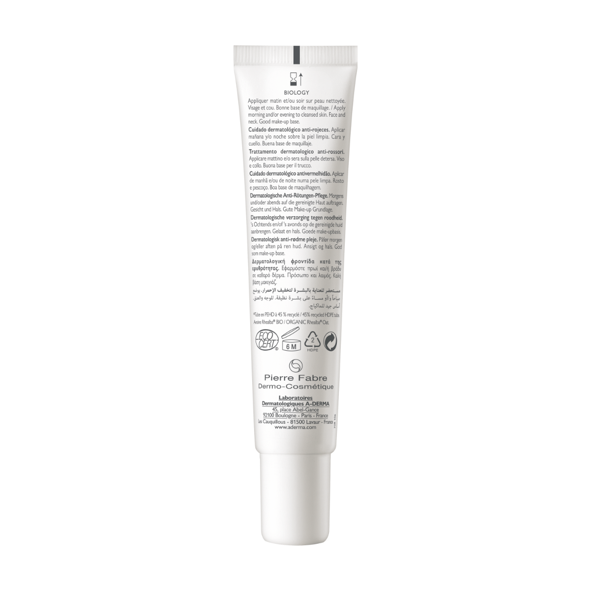 A-Derma Biology A-R Tratamiento dermatológico anti-rojeces 40 ml