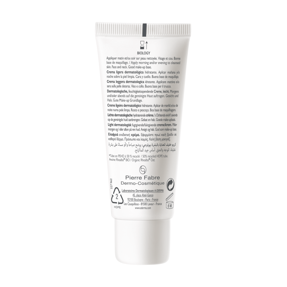 A-Derma Biology Crema Leggera Dermatologica Idratante 40ml