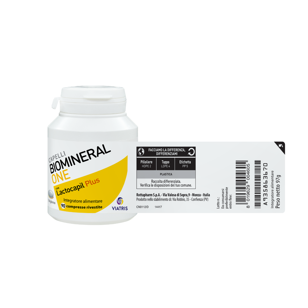 Biomineral One Lacto Plus Cabello 90 Comprimidos-7