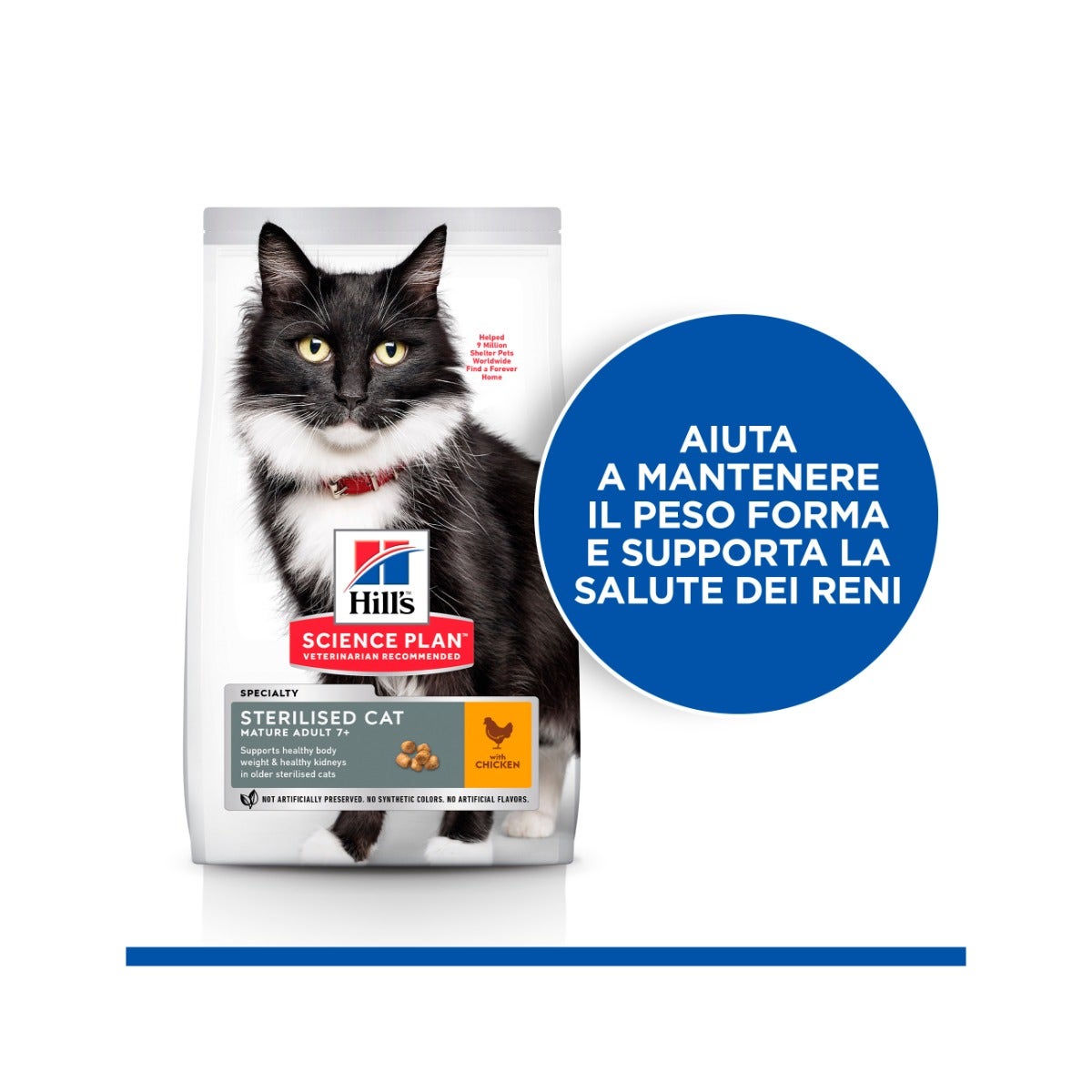 Hill's Science Plan Adult 7+ Sterilized Cat Croquetas de Pollo para Gatos Bolsa 1,5kg-12
