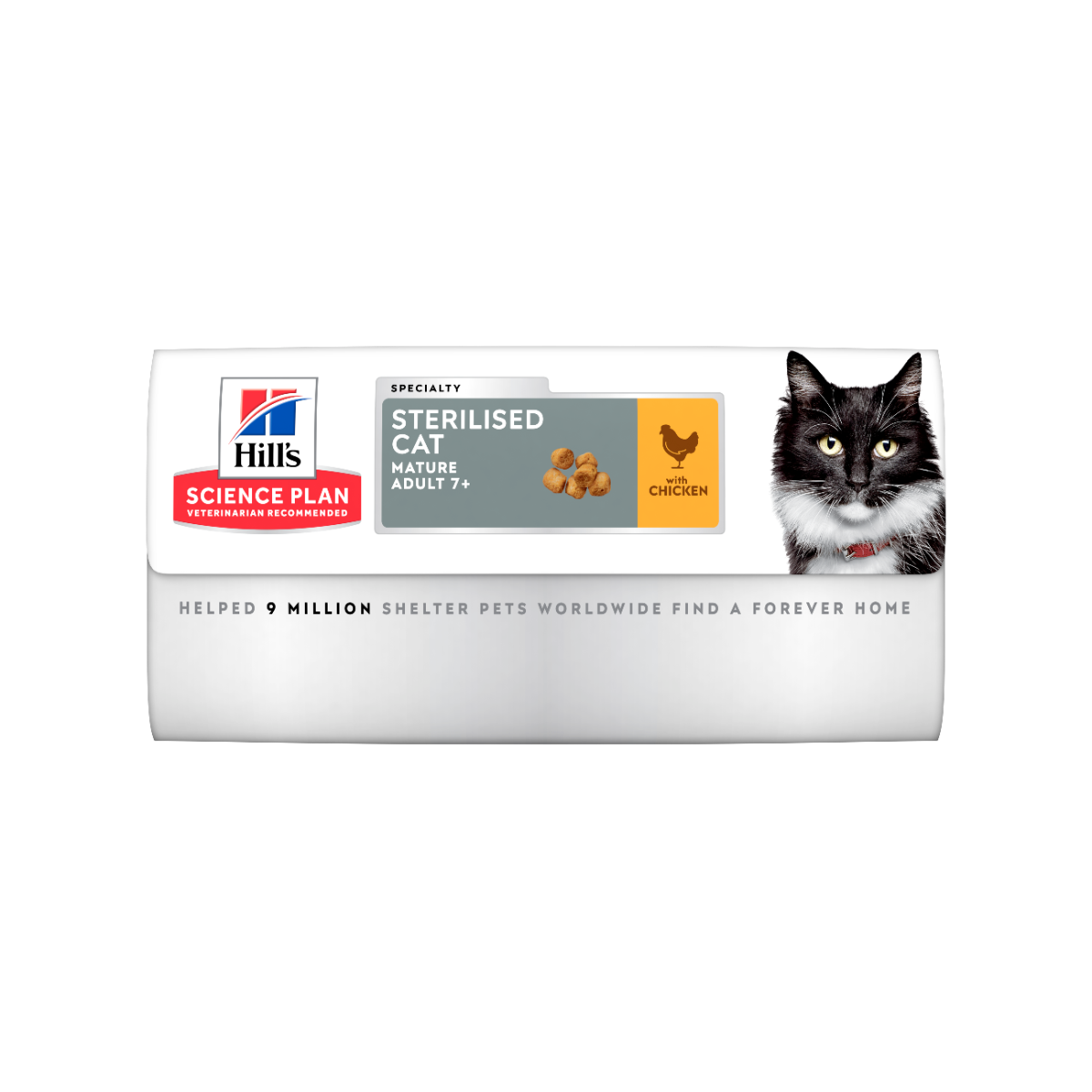 Hill's Science Plan Adult 7+ Sterilized Cat Croquetas de Pollo para Gatos Bolsa 300g-4