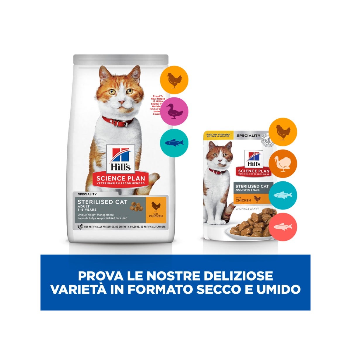 Hill's Science Plan Sterilised Cat Adult Alimento Per Gatti Con Anatra Sacco 1,5kg