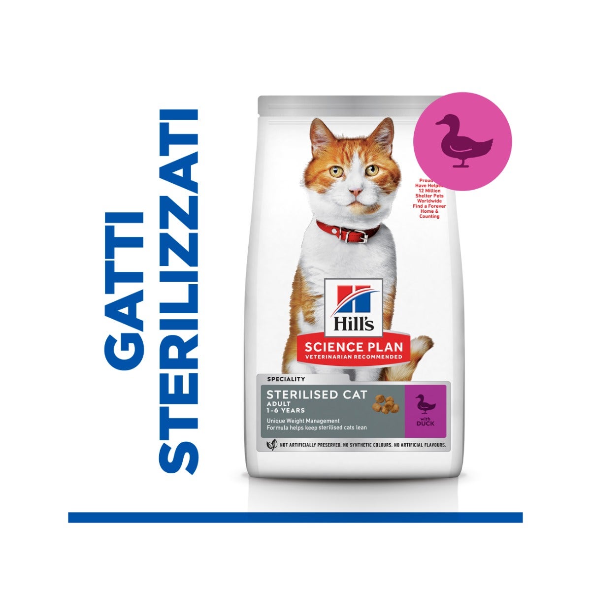 Hill's Science Plan Sterilised Cat Adult Alimento Per Gatti Con Anatra Sacco 1,5kg