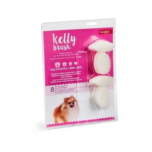 Kelly Brush 4 + 4 Esponjas Para 4 Tratamientos De Cuidado Bucal Perro Talla S-1
