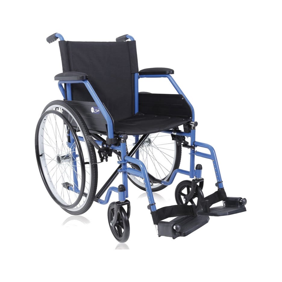 Moretti Ardea Start Carrozzina Pieghevole Ad Autospinta Seduta 46cm Blu CP100B-46