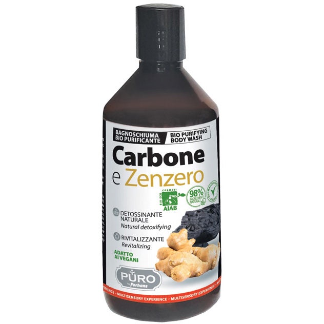 Forhans Gel de baño purificante de carbón y jengibre 500 ml