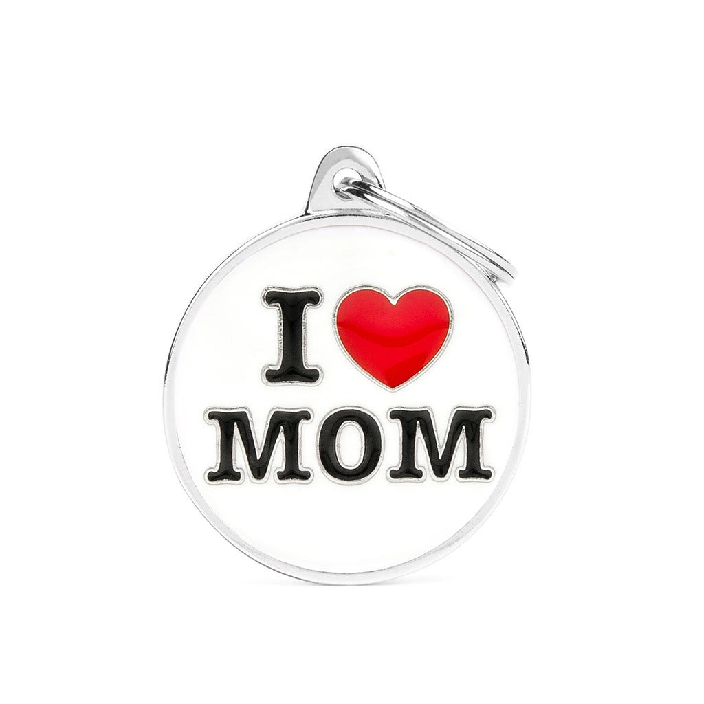 Medaglietta Per Cani E Gatti Personalizzata I Love Mom