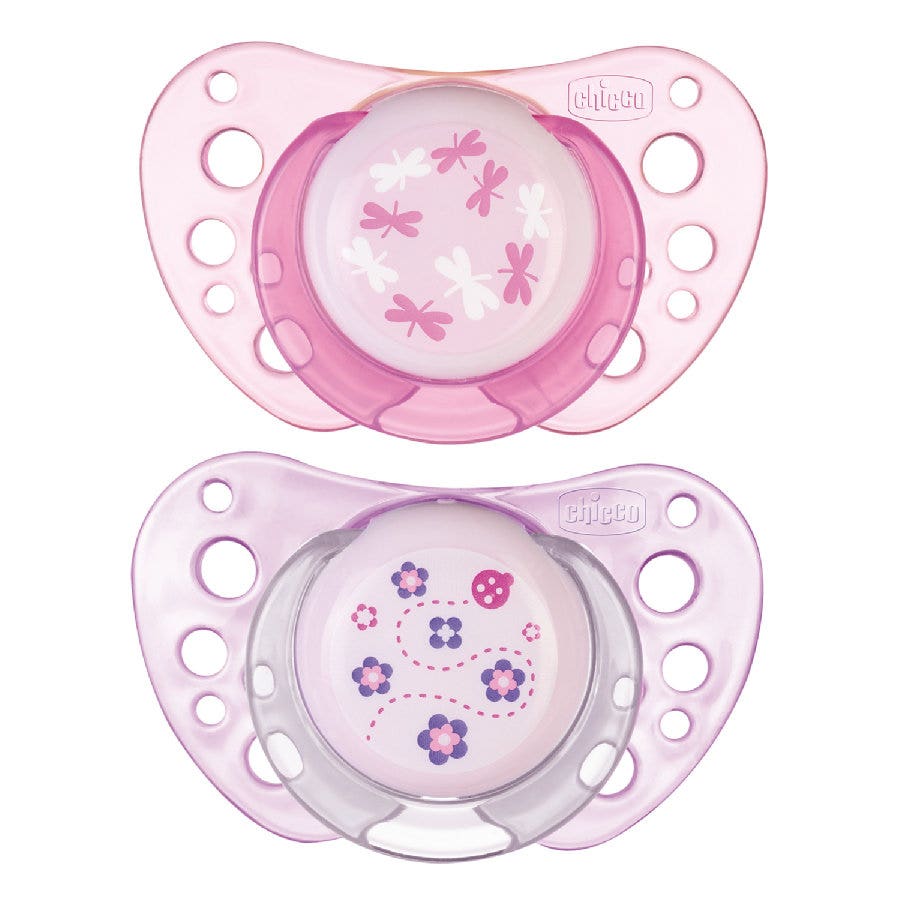 Chupete Chicco Air Girl Silicona 6-12uds-1