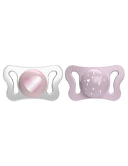 Chicco Chupete Micro Rosa de silicona, 2 unidades, 0-2 meses