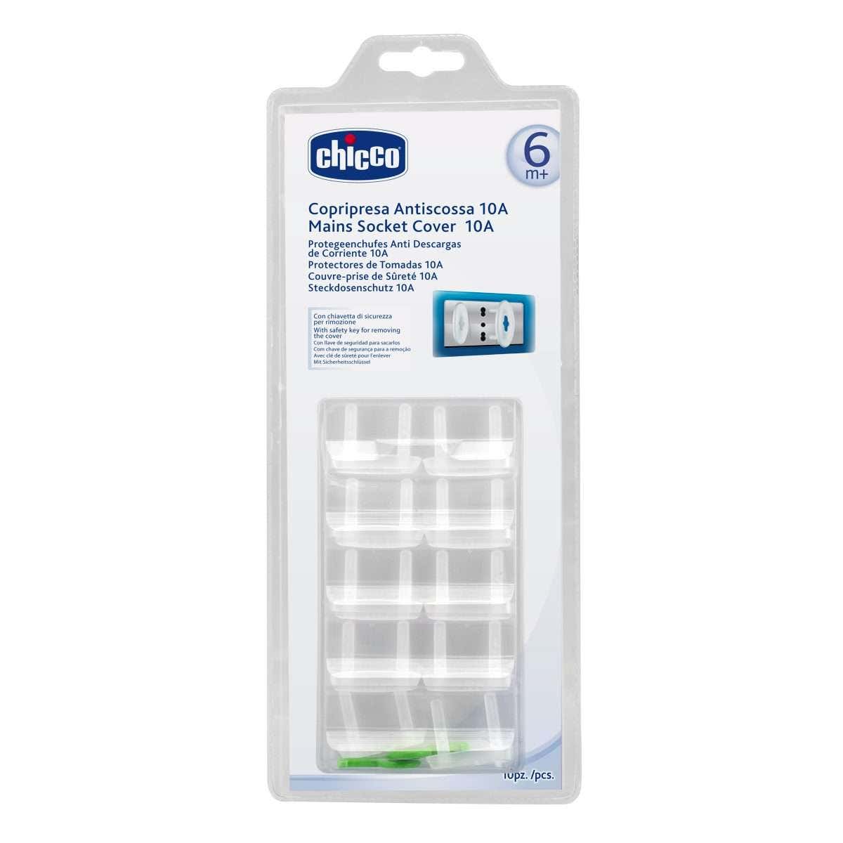 Chicco Safe 10A Tapa de enchufe a prueba de golpes 10 piezas-1