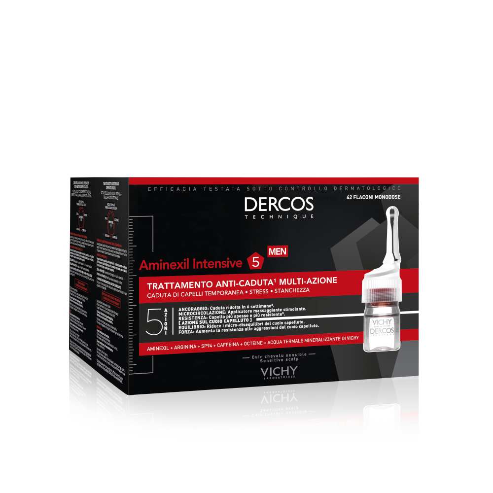 Vichy Dercos Aminexil tratamiento anticaída hombre 42 ampollas x 6 ml-13