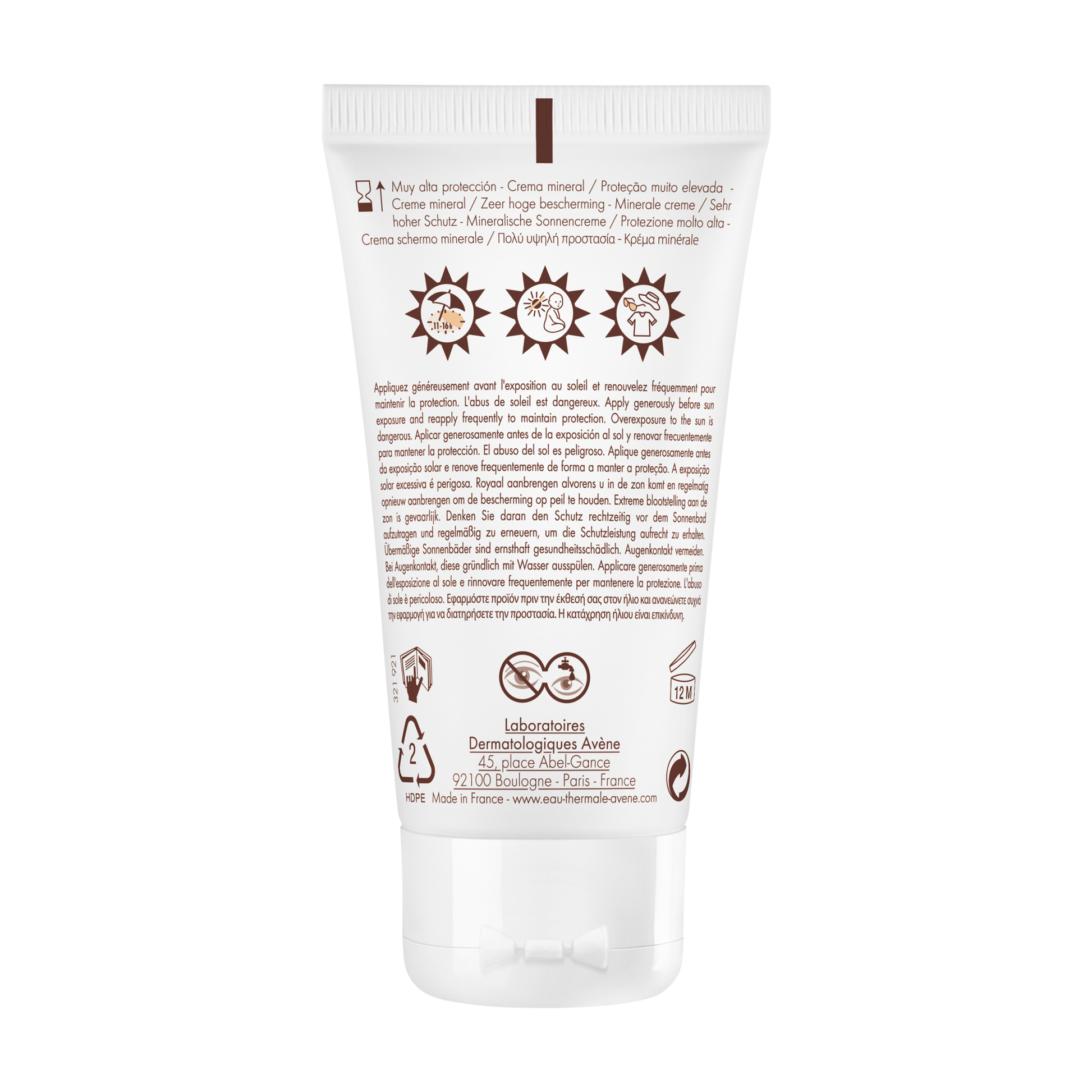 Eau Thermale Avene Protector Solar Crema Protectora Mineral SPF50+ 50ml-5