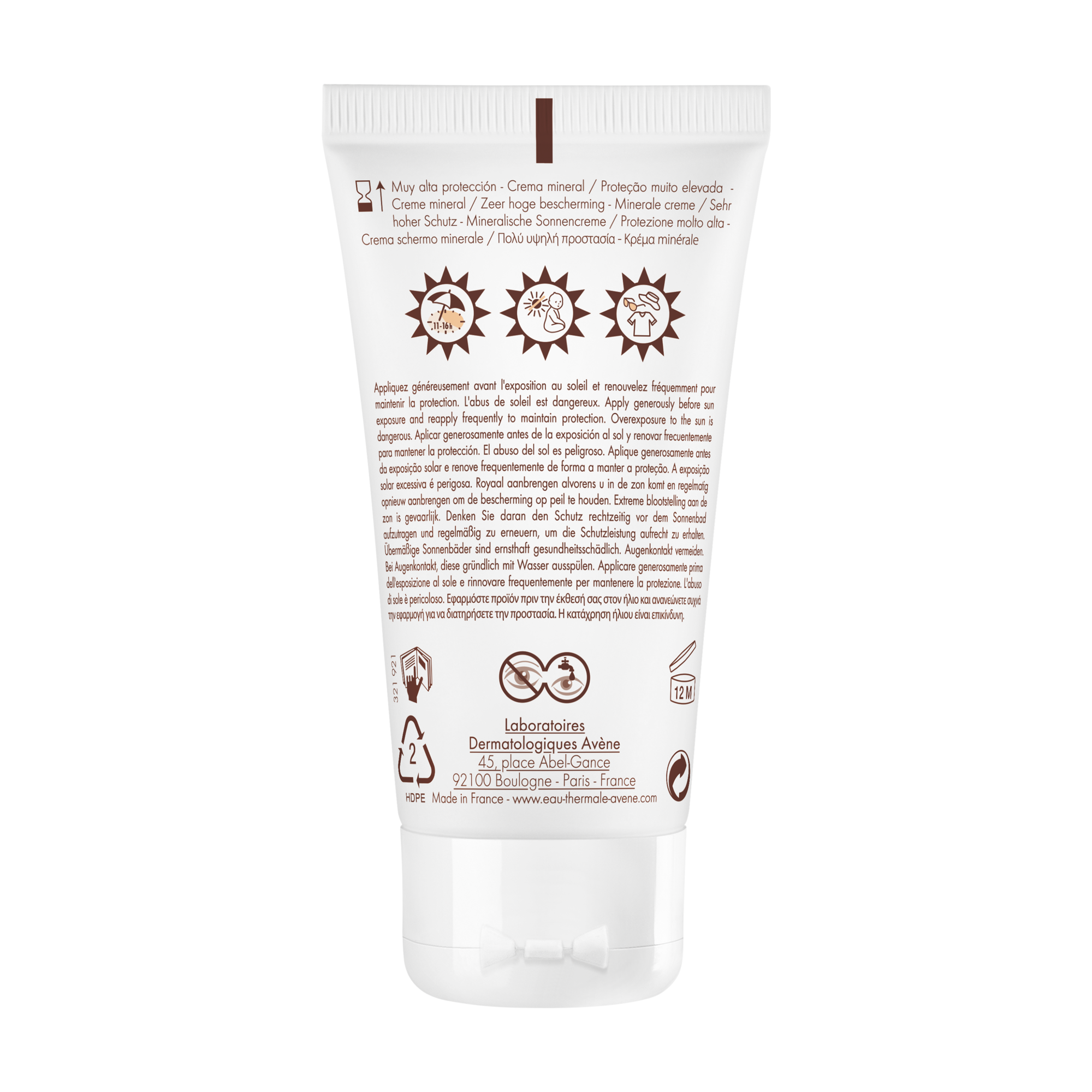 Eau Thermale Avene Protector Solar Crema Protectora Mineral SPF50+ 50ml-5