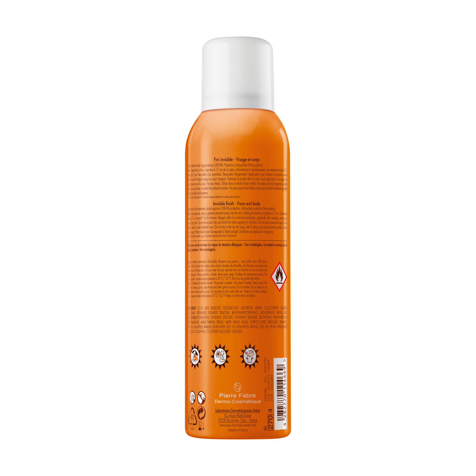 Eau Thermale Avene Protector solar Brume Satinee SPF 30 Spray 150ml-4