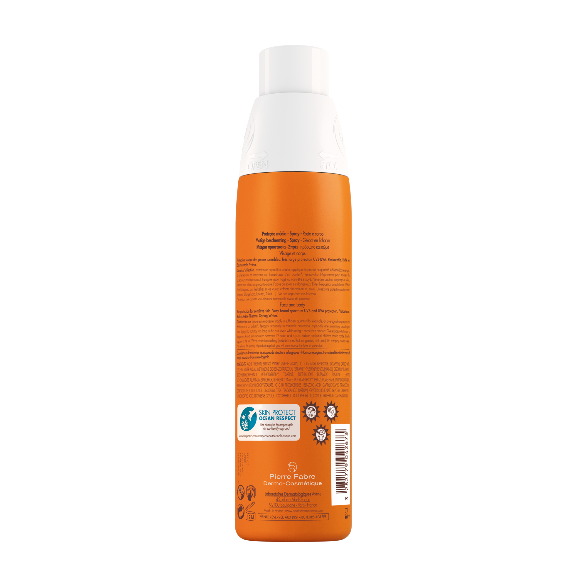 Eau Thermale Avene Spray Protección Solar SPF20 200ml-5