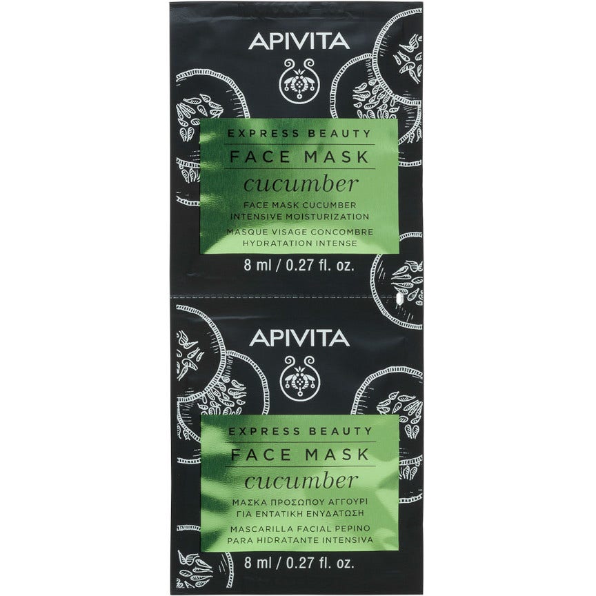 Apivita Express Beauty Mascarilla Hidratación Intensa Pepino 2x8ml-2
