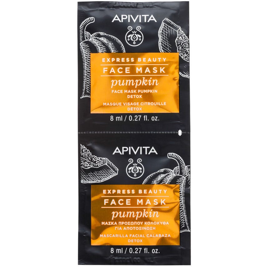 Apivita Express Beauty Mascarilla Facial Desintoxicante Calabaza 2x8ml-2
