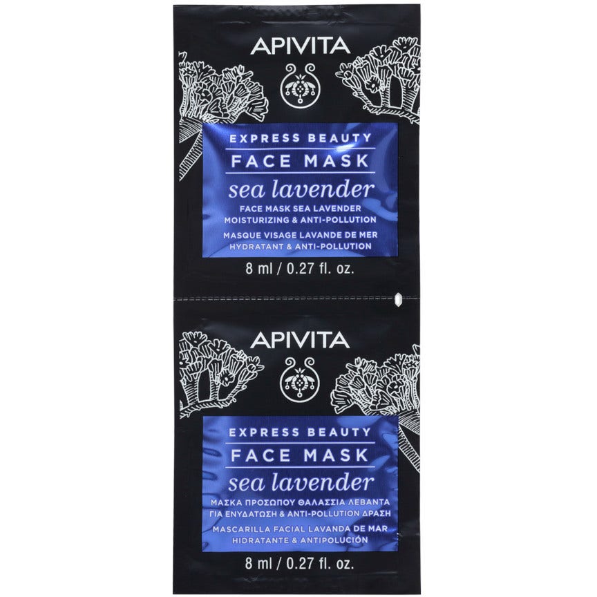 Apivita Express Beauty Mascarilla Facial Hidratante / Antipolución Limonium 2x8ml-2