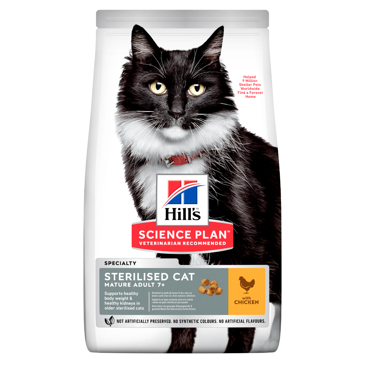Hill's Science Plan Adult 7+ Sterilized Cat Croquetas de Pollo para Gatos Bolsa 300g-2