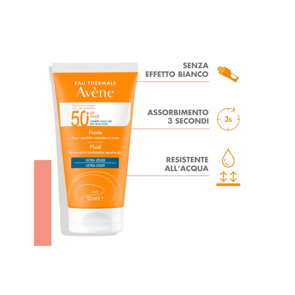 Avène Fluido SPF 50+ Solar para el Rostro 50 ml Protección UV