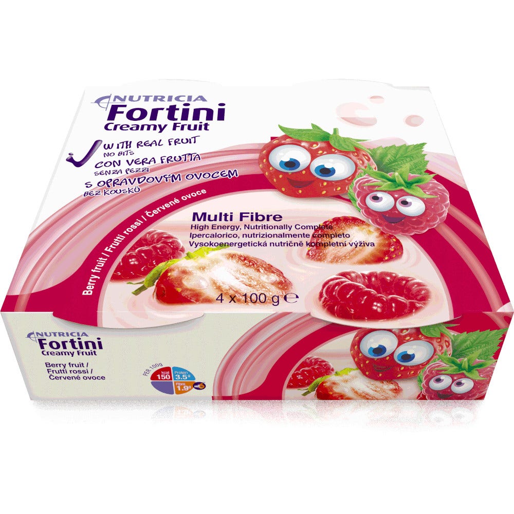 Fortini Cremoso de Frutas Multi Fibra Frutos Rojos 4x100g-1
