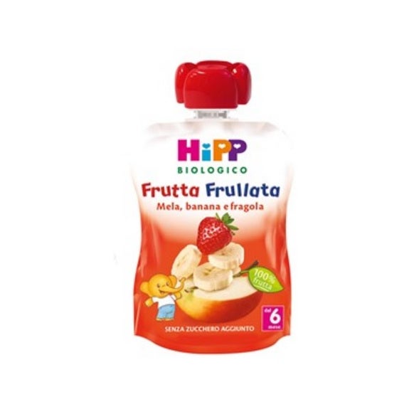 Hipp Bio Batido De Frutas Manzana Plátano Fresa 6m + 90g-2