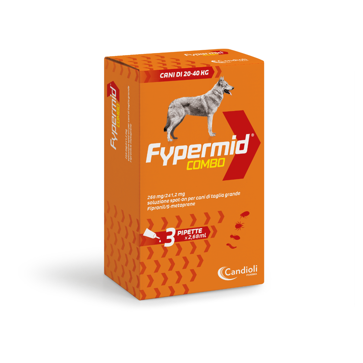Fypermid Combo 268 mg/241,2 mg Soluzione Spot-On Per Cani Taglia Grande 3 Pipette Da 2,68 ml-1
