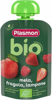 Plasmon Bolsitas Bio Fresa y frambuesa 100 g