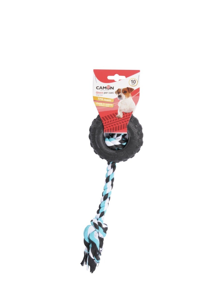 Camon Gioco Cani Pneumatico In Foam TPR Con Corda In Cotone 10cm